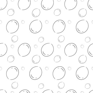 water bubble pattern. water bubble seamless pattern. doodle water bubble pattern background