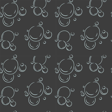 water bubble pattern. water bubble seamless pattern. doodle water bubble pattern background