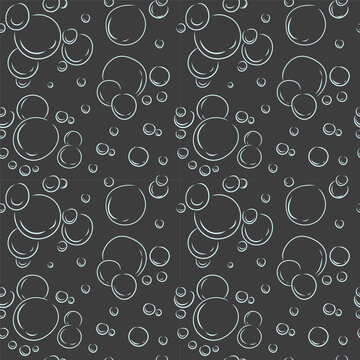 water bubble pattern. water bubble seamless pattern. doodle water bubble pattern background