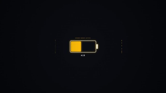 Dynamic visual representation of a smartphone battery icon at eighty percent charge level on a dark background, illustrating power status, energy progress, and charge remaining