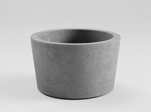A planter sits on a clean white surface, ready for plants or decorations