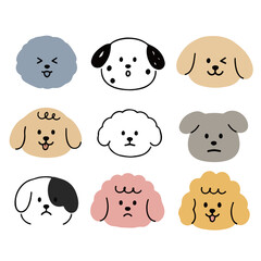 Fototapeta premium set of funny dogs