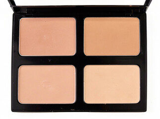 Fototapeta premium A close-up shot of a colorful makeup palette with various shades and textures