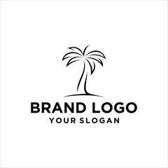 Obraz premium coconut tree logo vector
