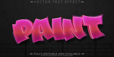 Graffiti text effect, editable spray and street text style © Md