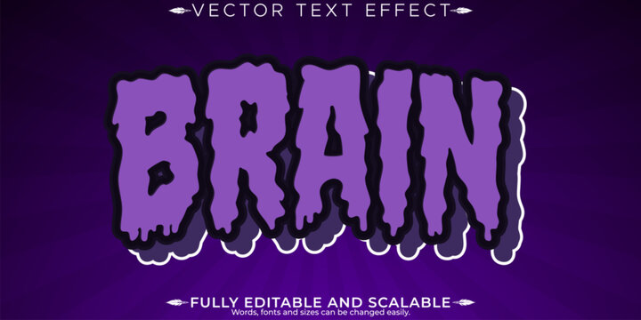 Horror text effect, editable monster and scary text style