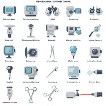Ophthalmic surgery tools and equipment for eye operations