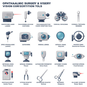 Ophthalmic surgery tools and equipment for vision correction