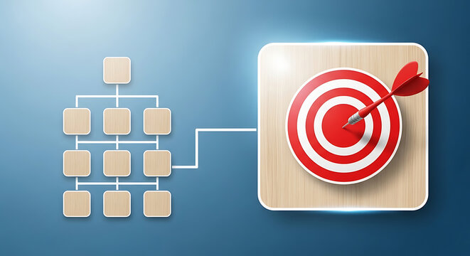 Organizational structure leading to a clear business objective and target achievement