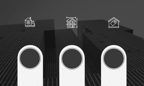abstract iconos, negocios, finanzas, inmobiliaria, lineal, minimalista, conjunto, marketing, dinero, estrategia, s&iacute;mbolos, dise&ntilde;o plano, vector.