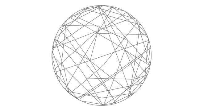 Abstract Geometric Sphere Network Grid Wireframe Globe