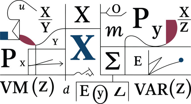 Mathematical Diagram: A complex mathematical diagram showcases an intricate web of symbols and equations, representing the elegance and precision of abstract concepts. 