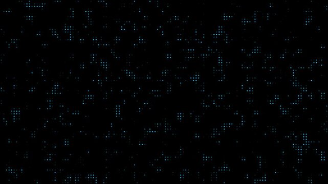 tech motion graphic on black background.4k video