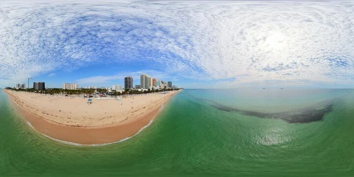 360 aerial tour Fort Lauderdale Beach Florida
