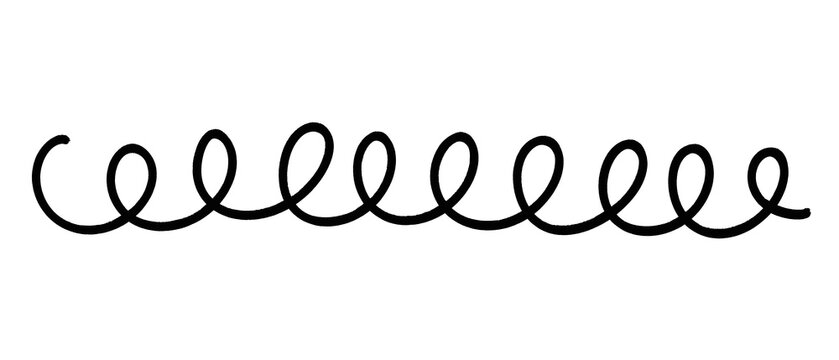Abstract black scribble lines collection, minimalist hand drawn doodle curves