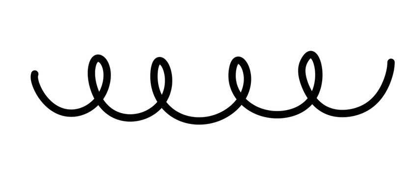 Abstract black scribble lines collection, minimalist hand drawn doodle curves