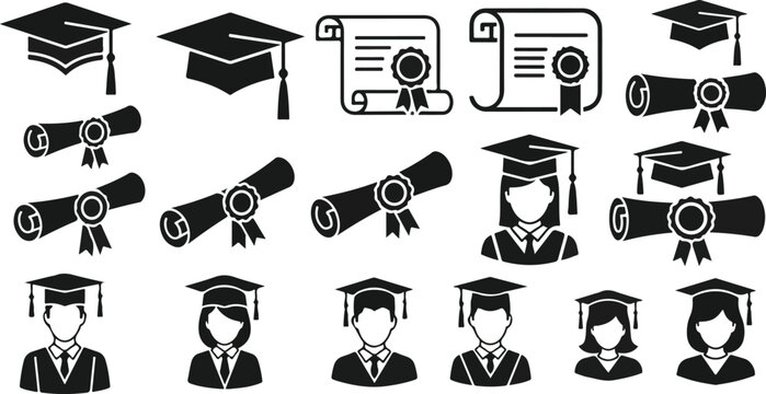 Graduation Icon Set 3.