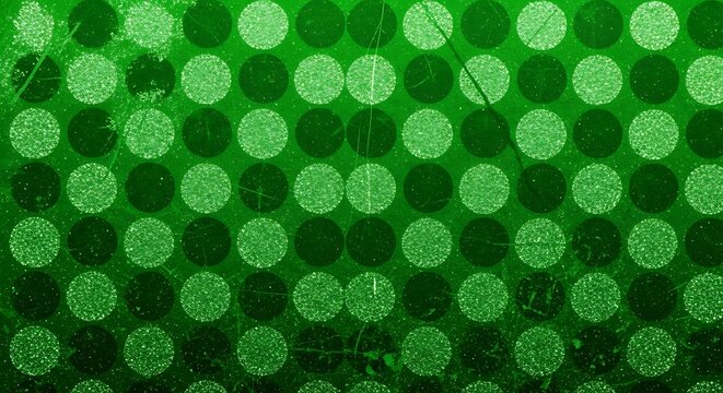 Grungy green gradient circles abstract background with texture
