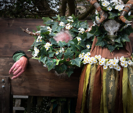 Traditional 'Jack In The Green' Charcter Symbolising All Things That Grow