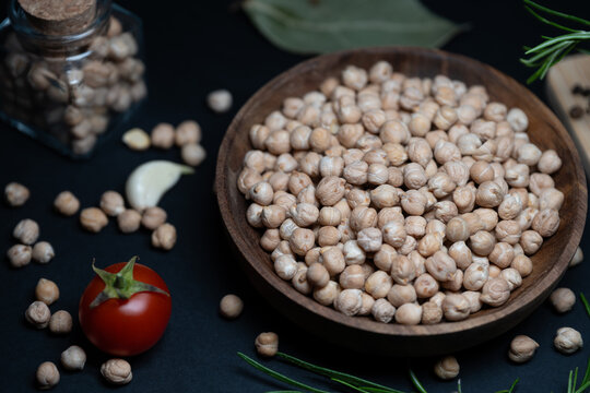 Still life of dried chickpeas