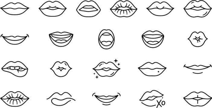 female lips icon pack