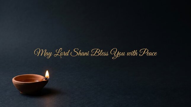 Shani Dev Blessings Minimal Design