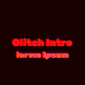 Square Glitch Fast Intro Text for Digital Marketing Feed