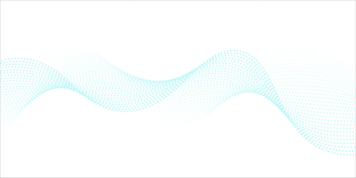 Abstract blue wave vector banner template