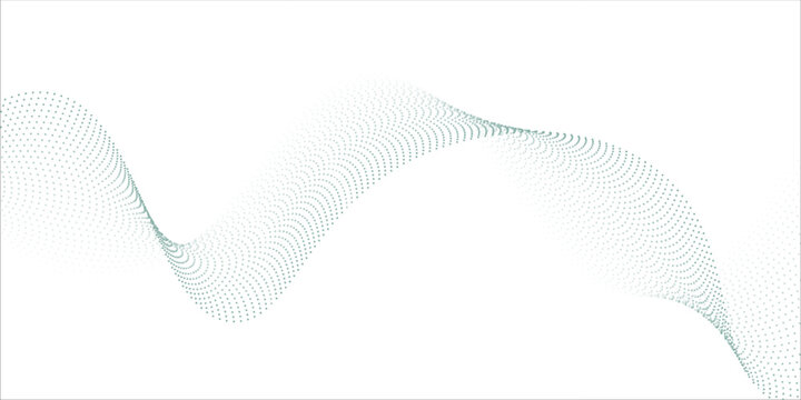 Abstract blue wave vector banner template