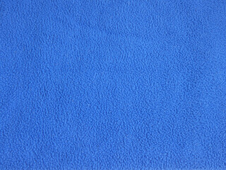 Bright Blue Fleece Fabric Texture Background © sunkit