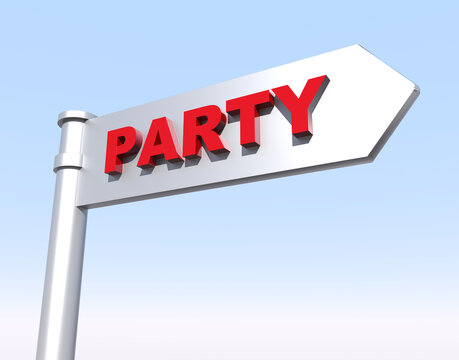Party Schild 