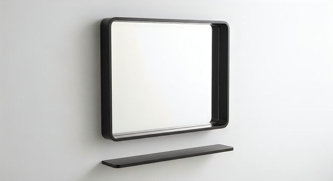 Empty white frame on white background, isolated empty frame