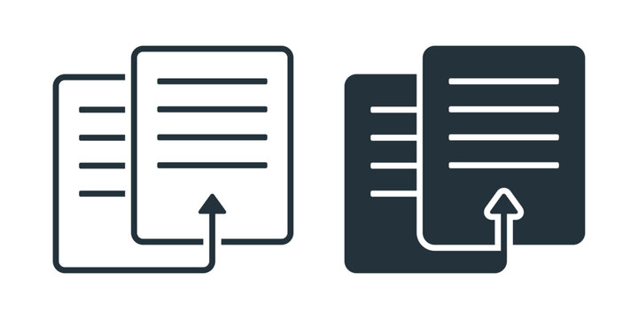 Replace File Document Icon. Overwrite Data Symbol. Vector Illustration