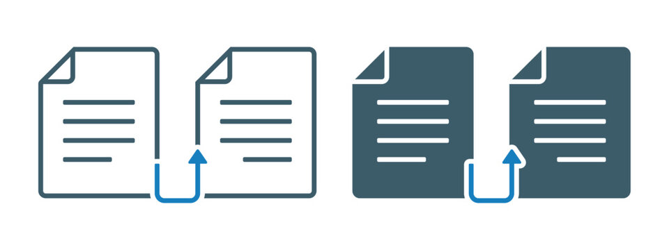 Overwrite File Icon. Document Replace Symbol. Vector Illustration