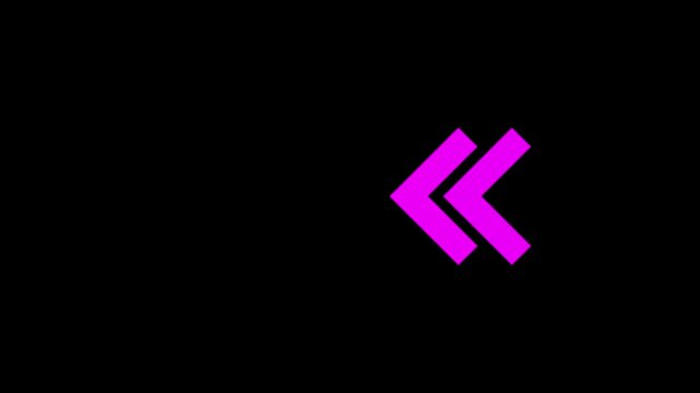 Neon pink animated arrow pointer sequence on black background, for ui ux, and motion magenta