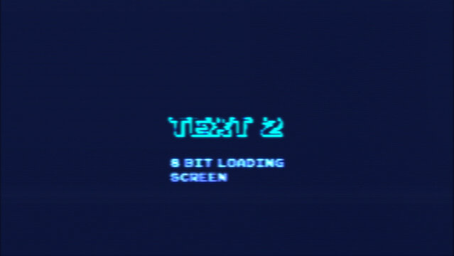8-Bit Loading Screen Text Intro with Retro Pixel Art Style