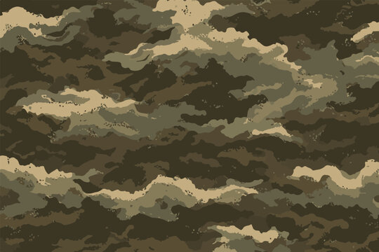 Camouflage Background Seamless Pattern Vector Illustration Design.