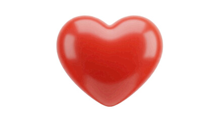 Obraz premium Vector illustration of glossy 3d red heart shape on a transparent background