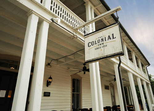 Hillsborough, NC - USA - 3-20-2026: The historic Colonial Inn in downtown Hillsborough