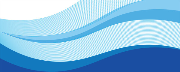 Obraz premium Abstract blue banner background. Graphic design banner pattern background template with dynamic curve shapes. vector