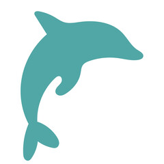 Naklejka premium Cartoon Dolphin Character Silhouette. Cute Marine Wild Animal Isolated on Transparent. Summer Ocean Coastal beach Resort Rest Theme. Exotic Tropical Logo Design Element.
