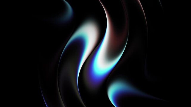 Smooth light contours in 4K abstract design with red and blue accents