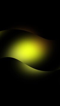 The aesthetics of heat and darkness in Vertical 4K is a smooth light wave that transitions from yellow to in Vertical
