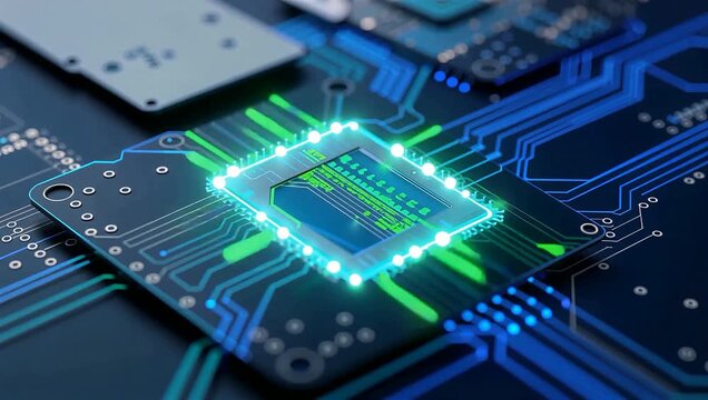 electronic circuit board with processor