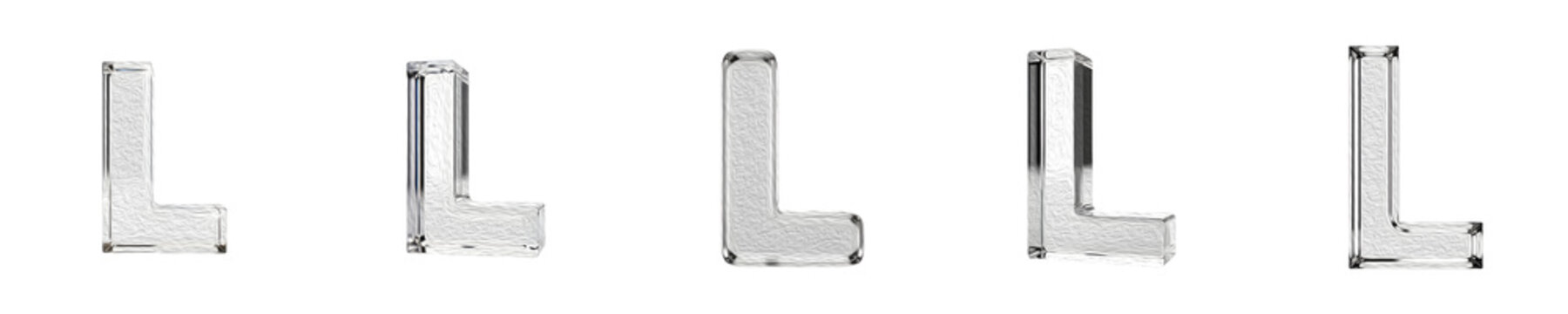 set of  letter L on withe background PNG photo stock''