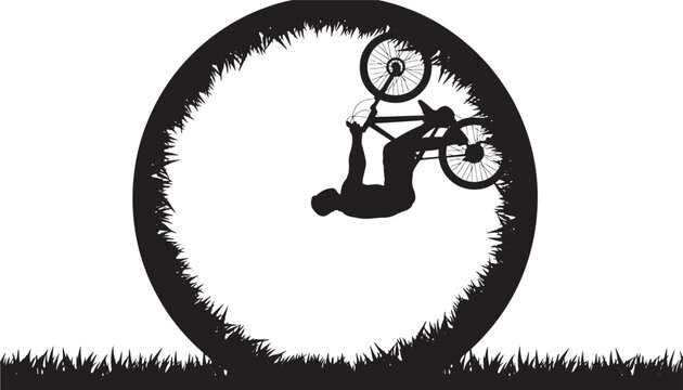 Knife tactical combat icon with double-edged blade, silhouette, splatter, grass frame, bold monochrome design
