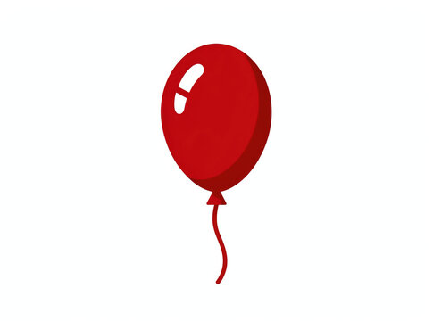 A red balloon tied to a string, ready to fly away