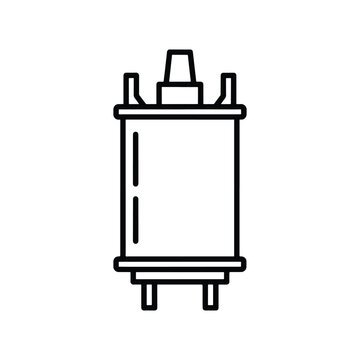 Ignition coil outline icon engine spark system vector illustration