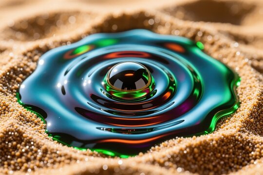 Rippling ferrofluid and magnetic sand
