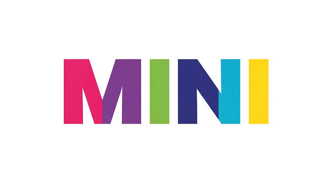 Colorful letter m in gradient rainbow shades on white background